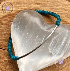 Apatite Beaded Tube Bracelet